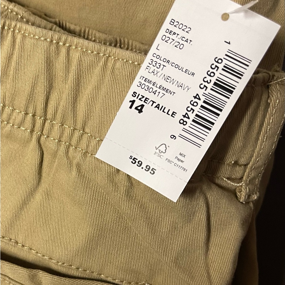 2 pairs-The Children's Place Tan & Navy Casual Kids Pants-NWT -Selling together